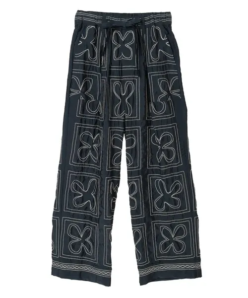 パンツ 「CURRENTAGE/カレンテージ」Embroidery pants レディース
