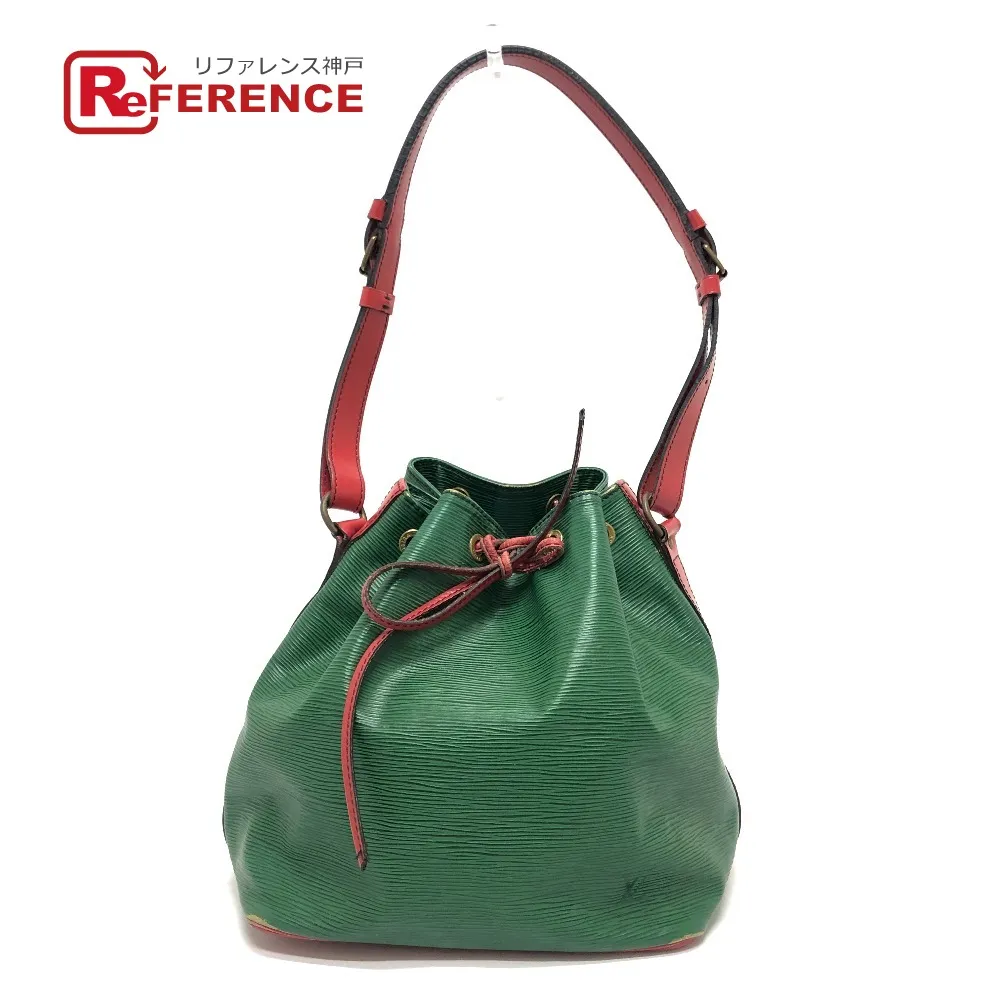 LOUIS VUITTON ルイヴィトン  M44147  エピ プチノエ 巾着 ショルダーバック 斜め掛けバック 肩掛けバック 鞄 バック ショルダーバッグ エピレザー  レディース ボルネオグリーン×カスティリアンレッド グリーン 【中古】