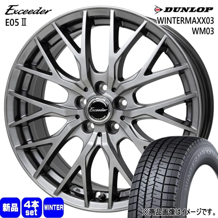 MAZDA3 アクセラ  ダンロップ 215/45R18 89Q WINTERMAXX03 WM03 冬用 スタッドレスタイヤ Exceeder E05 2