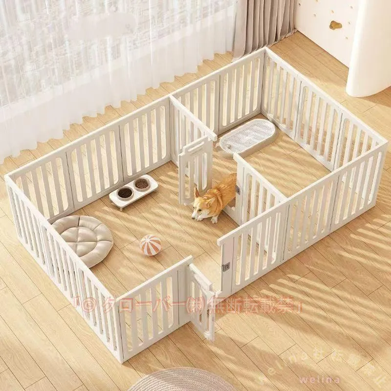 ペットサークル 犬 猫 フェンス 室内用 屋外用 ドア付き Welina（株） 置くだけ 組み立て自由 高さ60cm/75cm 広い 安全 おしゃれ サークル 多頭飼いにも