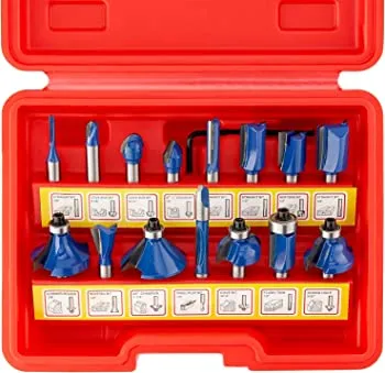 【中古】(未使用品)Hiltex 10100 Tungsten Carbide Router Bit Set, 15 Piece by Ridgerock Tools Inc. [並行輸入品]