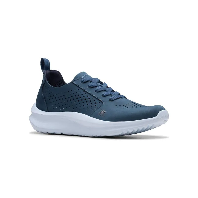 クラークス レディース シューズ スニーカー レース Clarks Cloudsteppersolevana Women Lace-Up Casual Shoes Navy Nubuck ネイビー