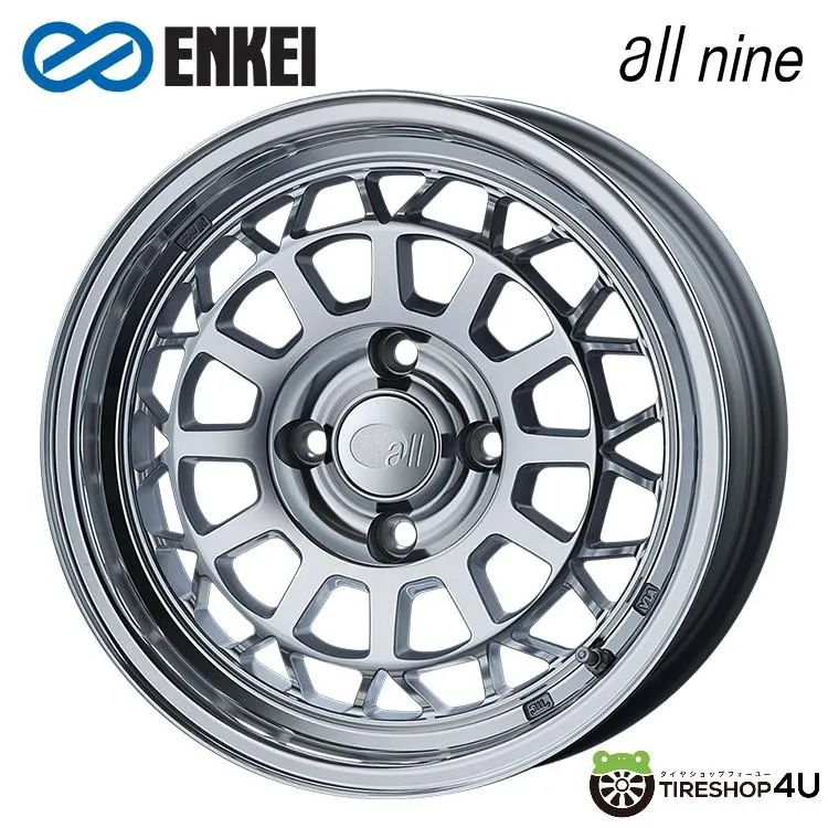4本購入で送料無料 ENKEI all nine 15x6.0J 4/107.95 +22 MP ミラーポリッシュ 新品ホイール1本価格 【代引き不可】