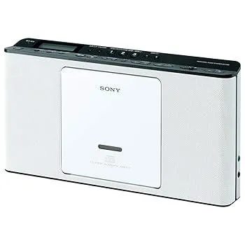 ソニー CDラジオ ZS-E80 : FM/AM/ワイドFM対応 語学学習用機能搭載 ホワイト ZS-(中古:未使用・未開封)