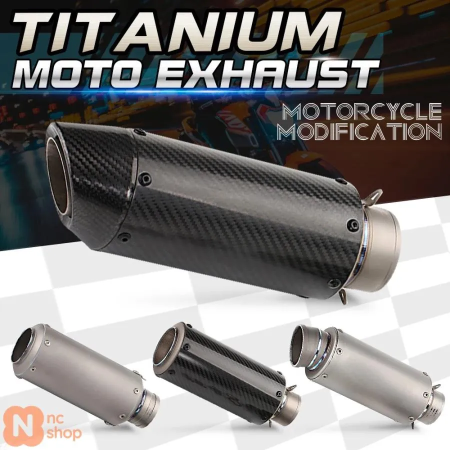 【並行輸入品】 汎用 51/60MM バイク エキゾースト チタン合金 エキゾースト マフラー Z650 MT07 CBR250RR CRF150 MT03 MT15