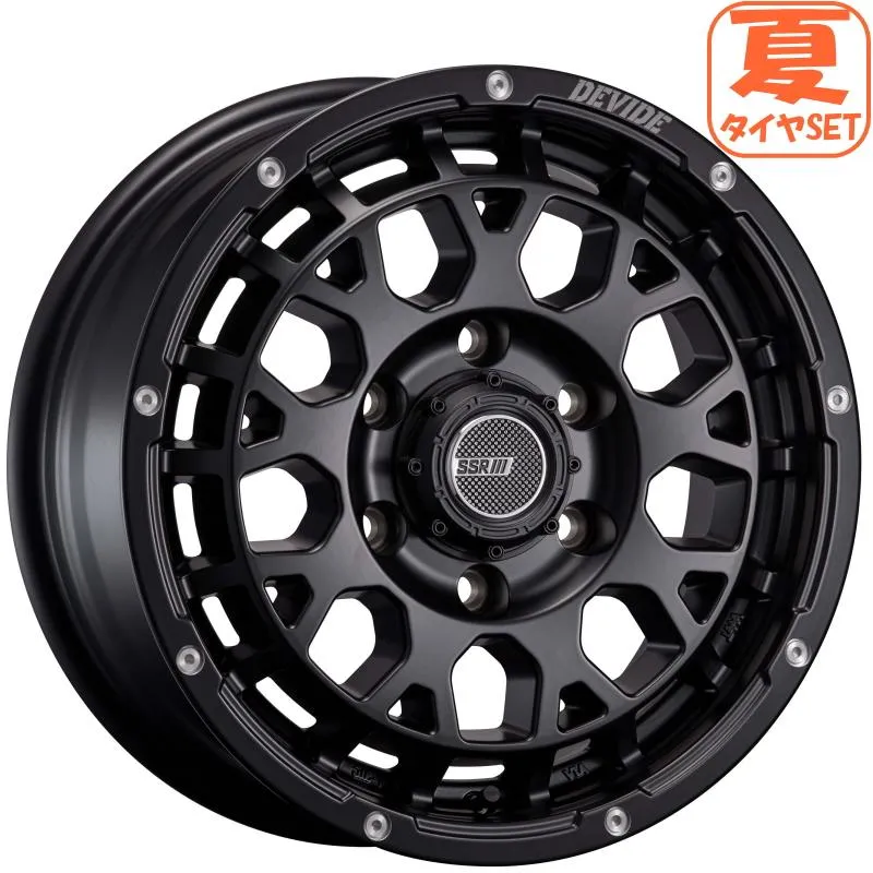 ハイエース キャラバン SSR ディバイド G:M 6.5J +38 \u0026 ヨコハマ パラダ PA03 215/65R16C 109/107S ホワイトレター