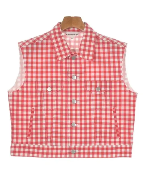 COMME des GARCONS GIRL コムデギャルソンガールカバーオール レディース M 赤x白(チェック)【中古】【古着】