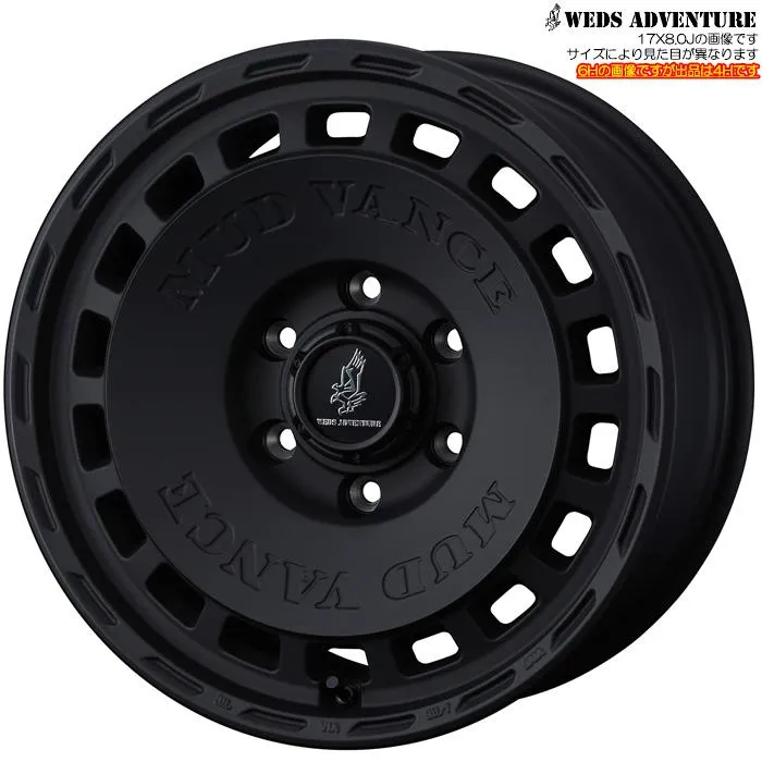WEDS MUD VANCE DX フルマットブラック 1本 14×5.0J+30 4H 100 φ73 ウェッズ ホイール マッドヴァンスDX フルマットブラック 42737