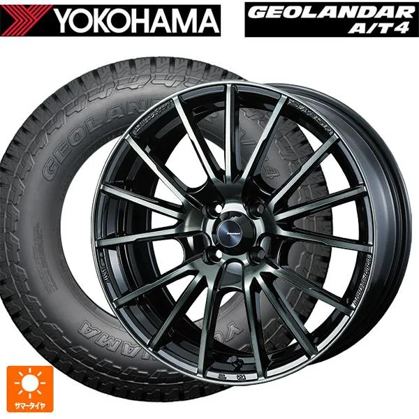 送料無料 サマータイヤホイール 4本セット 225/75R16 115/112S ヨコハマ ジオランダー AT4 G018 ブラックレター 正規品 ウ