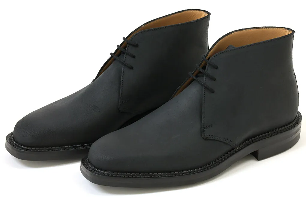 【エントリーでポイント5倍！】クロケット＆ジョーンズ チャッカブーツ モルトン ブラック ラフアウトスエード CROCKETT\u0026JONES MOLTON BLACK ROUGH-OUT SUEDE