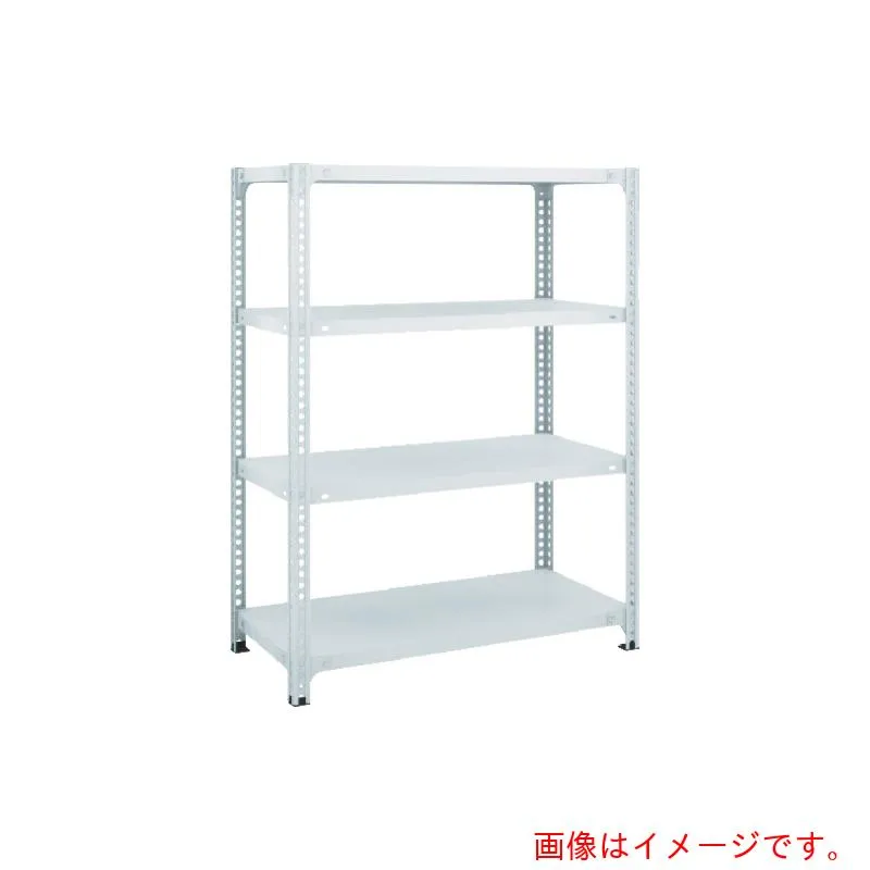 【別途送料あり】トラスコ中山（TRUSCO） TRUSCO スチールラック ＳＢＬ型抗菌塗装セミボルトレス軽量棚 Ｗ１５００ＸＤ６００ＸＨ１２００ ４段 Ｗ色 【品番：SBL-4564-W】