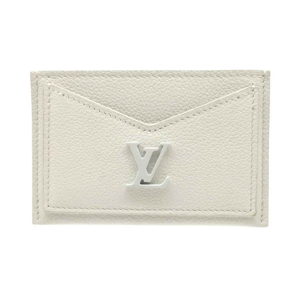 新品同様 ルイ ヴィトン ポルトカルト ロックミー M68727 カードケース カーフレザー ホワイト LV 0371【中古】LOUIS VUITTON