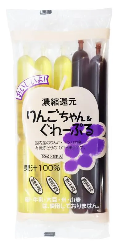 花田食品 りんごちゃん＆ぐれーぷる(90ml×5本)×12個