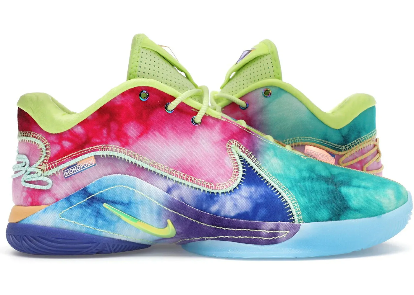 ナイキ レブロン スニーカー メンズ NIKE LEBRON 22 WHAT THE MONOPOLY TIE-DYE (TRANSLUCENT OUTSOLE) / MINT FOAM CERISE LIGHT LEMON