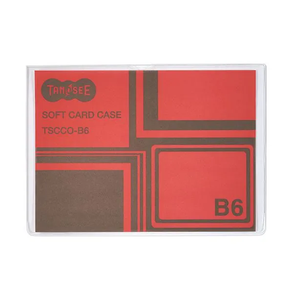 TANOSEE ソフトカードケース B6透明 再生オレフィン製 1セット(100枚)