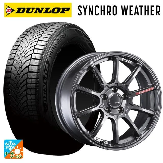 送料無料 オールシーズンタイヤホイールセット 245/45R19 102W XL ダンロップ シンクロウェザー # タナベ SSR GT V05 19