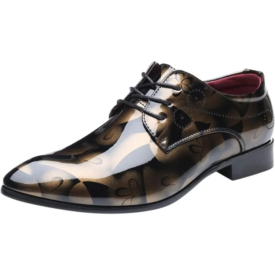 【並行輸入品】Dress Shoes for Men Black Shoes Formal for Men Classical Style Shoes