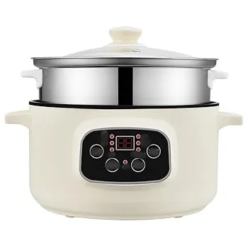 【中古】炊飯器 炊飯器 糖質カット マイコン式 蒸し料理 おかゆ調理 玄米 一人暮らし用 多機能ノンスティック学生寮パン (カーキ,24CM)