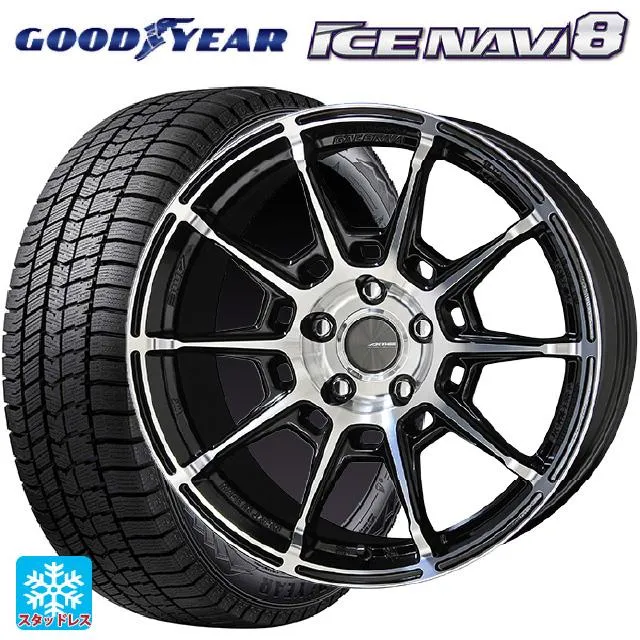 送料無料 スタッドレスタイヤホイールセット 2024年製 245/45R18 100Q XL グッドイヤー アイスナビ8 共豊 ガレルナ レフィーノ