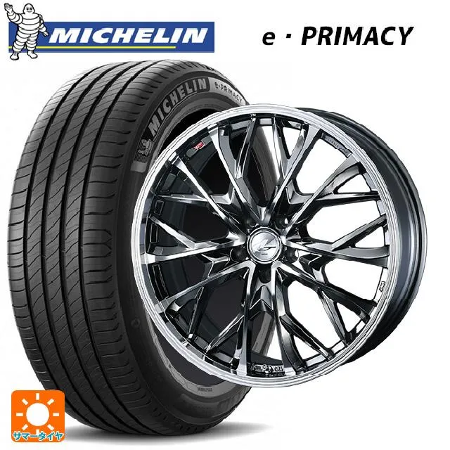 送料無料 サマータイヤホイール 4本セット 215/45R18 89W ミシュラン 正規品 Eプライマシー ウェッズ レオニス MV 18-7J