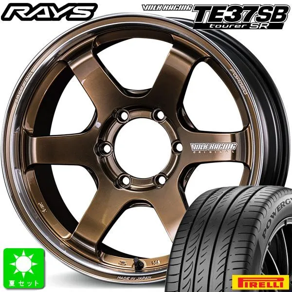 225/50R18 ピレリ パワジー POWERGY 新品 サマータイヤ ホイール4本セット レイズ ボルクレーシング TE37SB tourer SR  18インチ