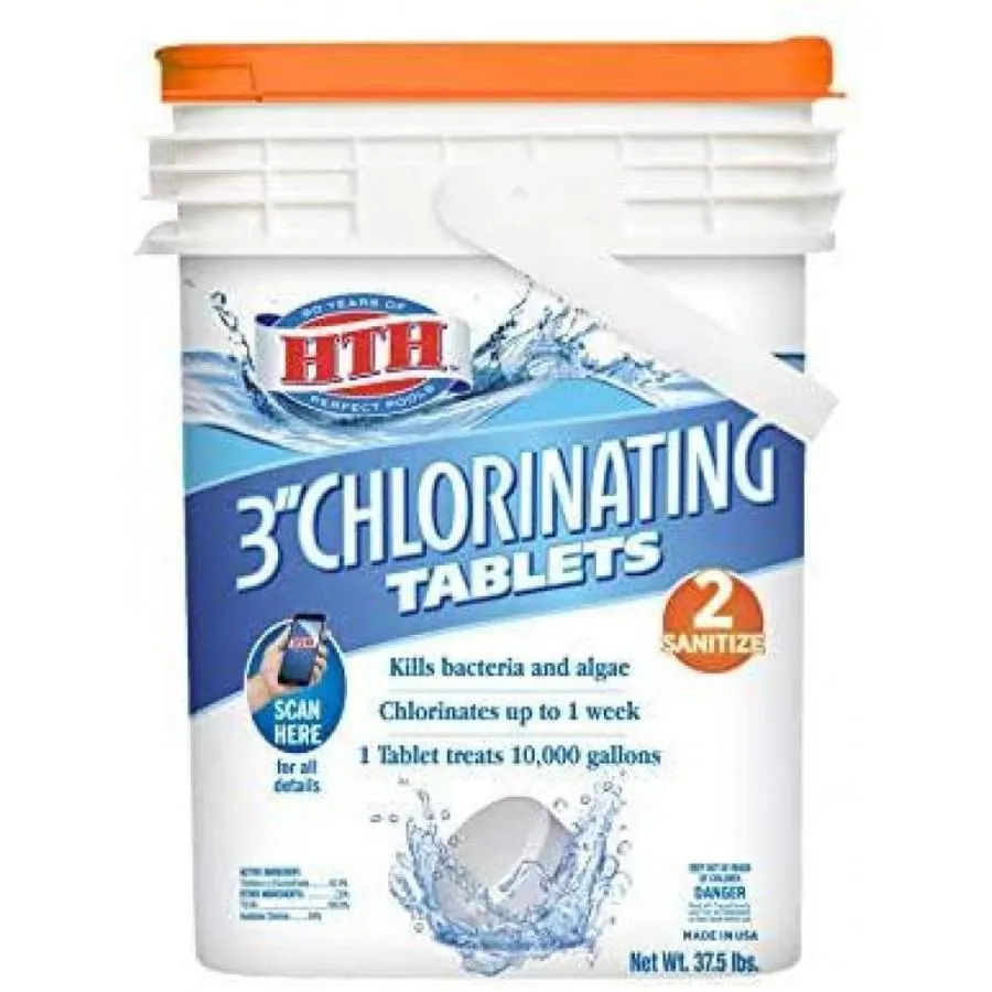 【並行輸入品】HTH 42030 3 inch Chlorinating Tablets Swimming Pool Chlorine, 37