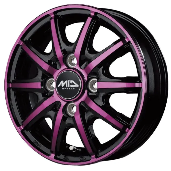 BRIDGESTONE W300 145/80R12 80/78N LT SCHNEIDER RX10-K クリスタルパープルクリア 12インチ 3.5B+42 4H-100 4本セット