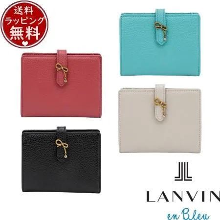 【送料無料】【ラッピング無料】ランバン オン ブルー LANVIN en Bleu 財布 折財布 リュバン コンパクト二つ折り財布