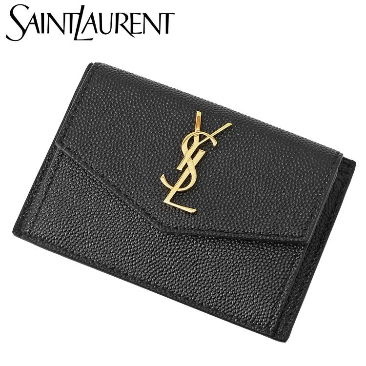 サンローラン SAINT LAURENT カードケース カサンドラ アップタウン フラップ式 582305 1GF0J 1000 レディース ブラック