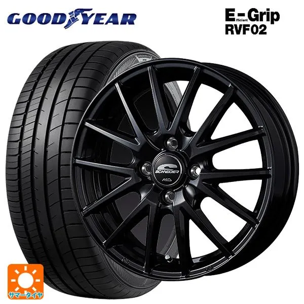 送料無料 サマータイヤホイールセット 185/60R15 84H グッドイヤー エフィシェントグリップ RVF02 エムアイディー MIDホイール S