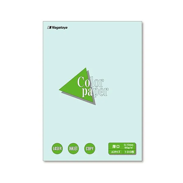 (まとめ) 長門屋商店 Color Paper A3 厚口 水 ナ-1310 1冊（100枚）  【×10セット】[21]