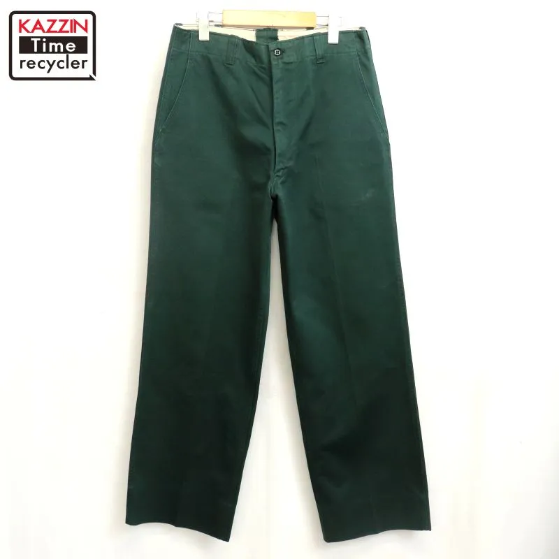 【中古】60s ヴィンテージ ボーイスカウト ワークパンツ 古着  メンズ 表記31サイズ グリーン