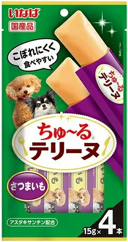 【いなばペット】いなば ちゅ～るテリーヌ さつまいも １５ｇｘ４本ｘ４８個（ケース販売） DS-482
