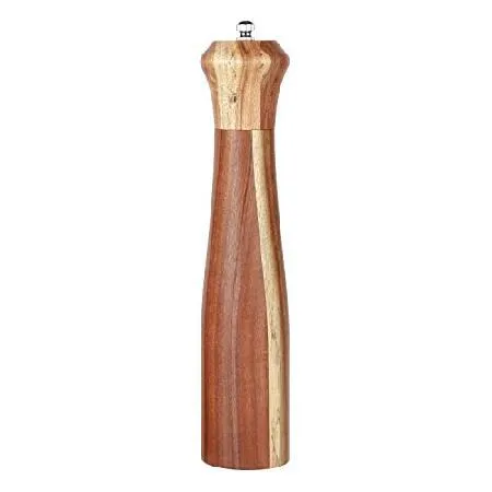 【並行輸入品】 KKC HOME ACCENTS Wooden Pepper Grinder Mill,Pepper Mill Refillable, Acacia Wood,10 Inch