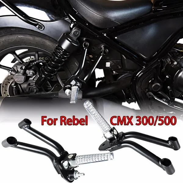 並行輸入品 ホンダ 2017-2018 リベル cmx 300 500\u0026absモデル用フットペグ付きL\u0026LRリアパッセンジャーブラケット