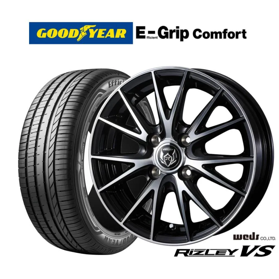 サマータイヤ ホイール4本セット ウェッズ ライツレー VS グッドイヤー エフィシエント グリップ コンフォート 155/55R14