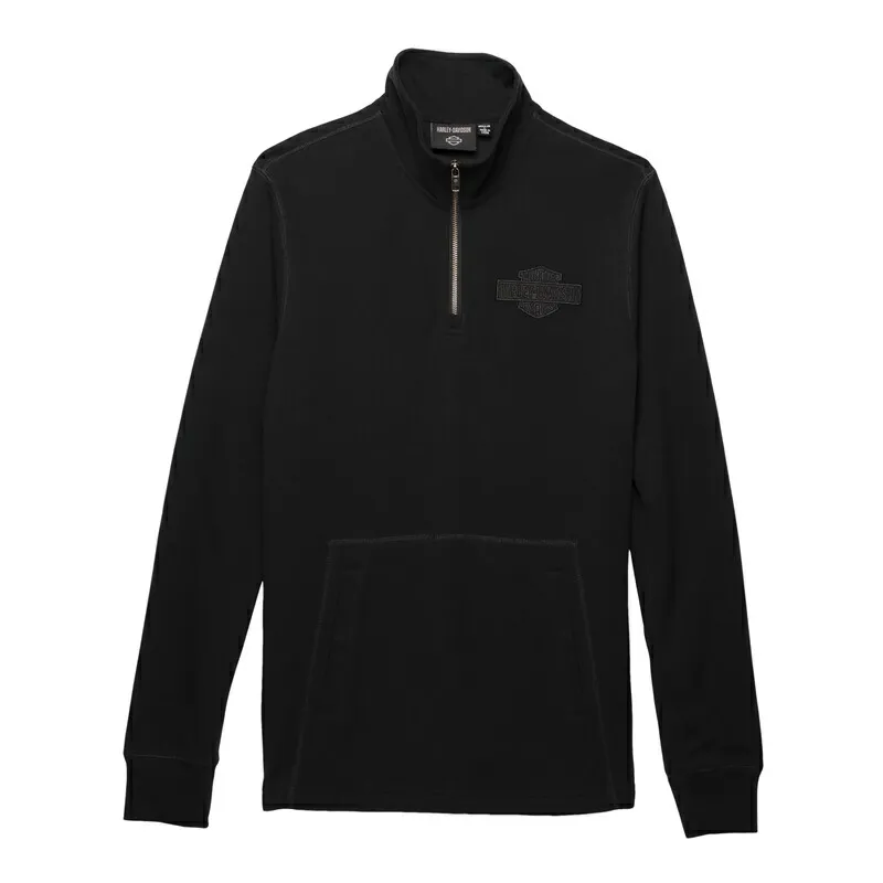 HARLEY-DAVIDSON 純正（ハーレーダビッドソン）メンズ Bar \u0026 Shield 1/4 ジップ プルオーバー_96006-23VM