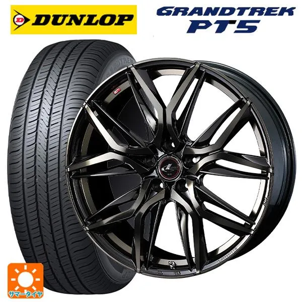 送料無料 サマータイヤホイールセット 235/55R19 101V ダンロップ グラントレックPT5 ウェッズ レオニス LM 19-8J