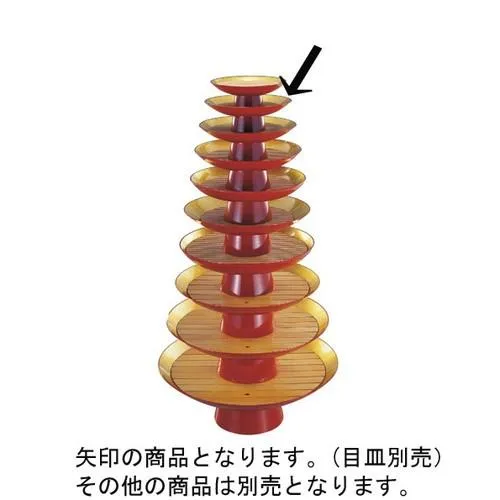 盛器 金盃盛器外朱内本金雅(目皿別売)8寸 [24φ x 8.3cm] 熱硬化性樹脂(メラミンまたはユリア樹脂) (7-706-3) | 変形皿 盛皿 和食器 洋食器 おしゃれ 業務用