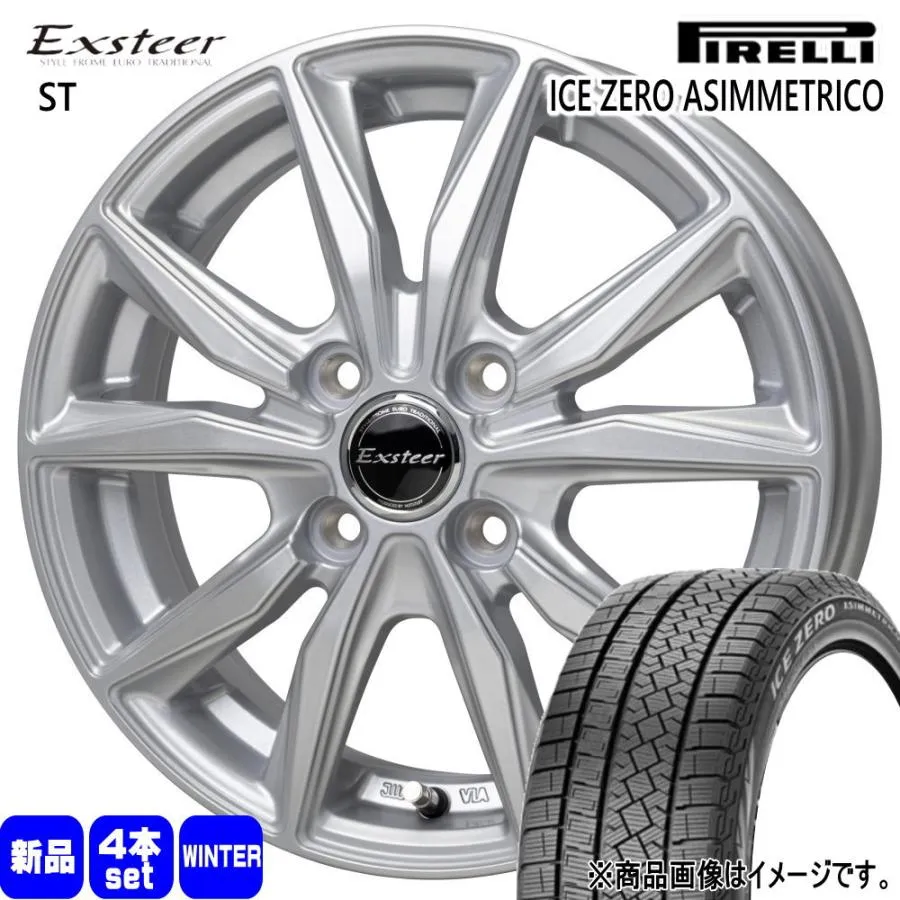 185/60R15 88H XL  ピレリ ICE ZERO ASIMMETRICO 冬用 スタッドレスタイヤ Exsteer ST トヨタ ヤリス P10アクア フィールダー