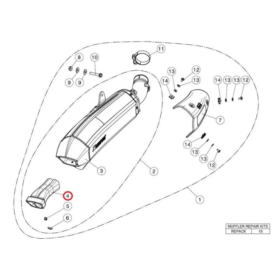 AKRAPOVIC アクラポビッチ 【リペアパーツ】V-TUV165 noise insert NINJA H2 KAWASAKI カワサキ バッフル・インナーサイレンサー マフラー