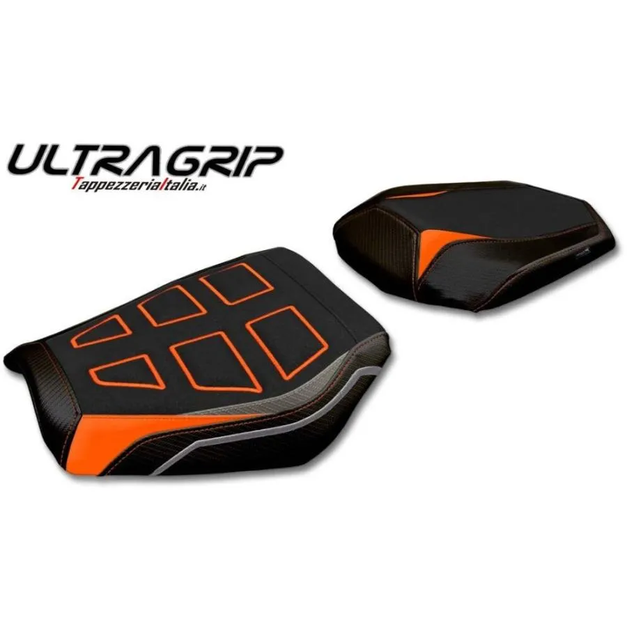 Tappezzeria Italia タッペッツェリア イタリア 純正シート用カバー KALIX カラー：オレンジ／グレー / 張替え：なし 1390 SUPER DUKE R EVO KTM シートカバー