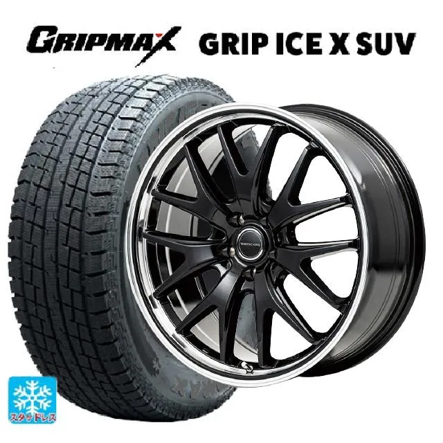 ミツビシ デリカD:5(3DA系)用 225/55R18 102H XL グリップマックス グリップアイスX SUV ブラックレター # MIDホイー