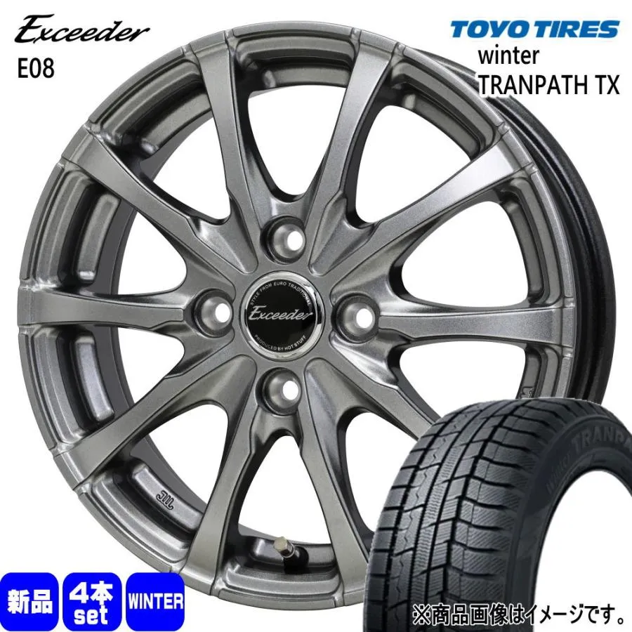 スズキ ソリオ /三菱 デリカD:2 トーヨータイヤ 165/65R15 81Q WinterTRANPATH TX 冬用 スタッドレスタイヤ Exceeder E08