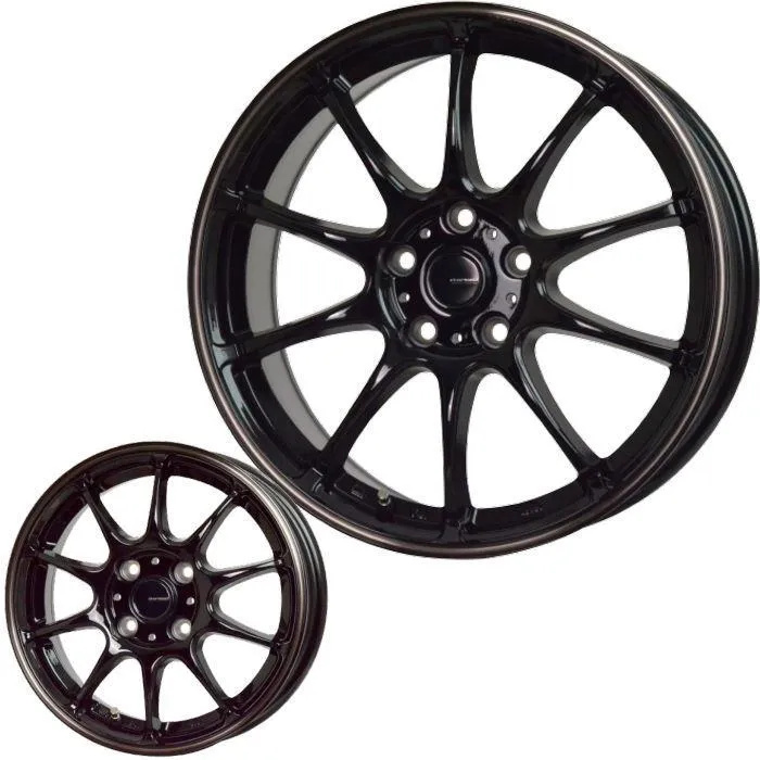 165/55R15 ジースピード P-07 ブラック/ブロンズクリア 15インチ 4穴 100 5.5J サマータイヤ ホイール4本セット