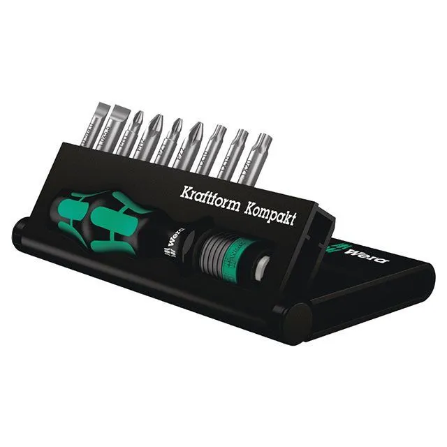 WERA 056653 10点組 差込6.35mm ドライバービットセット ハンドル付き ・056653 ヴェラ ハンドツール