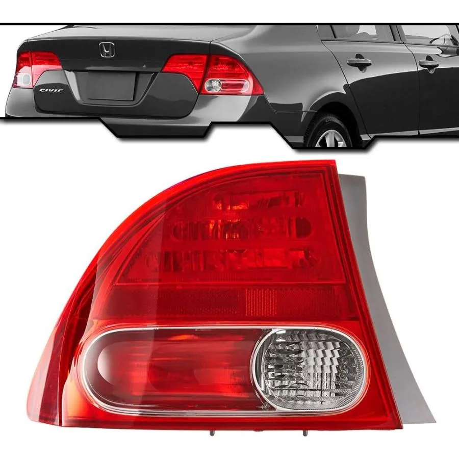 【並行輸入品】Epic Lighting OE適合交換用リアブレーキテールライトアセンブリ 2006〜2008年式ホンダシビックシビックハイブリッド用
