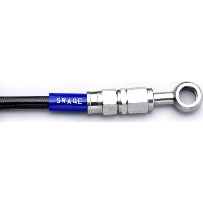 SWAGE-LINE スウェッジライン フロント ブレーキホースキット フィッティングカラー：ステンレス / ホースカラー：ブラックスモークホース YZ250FX ブレーキ