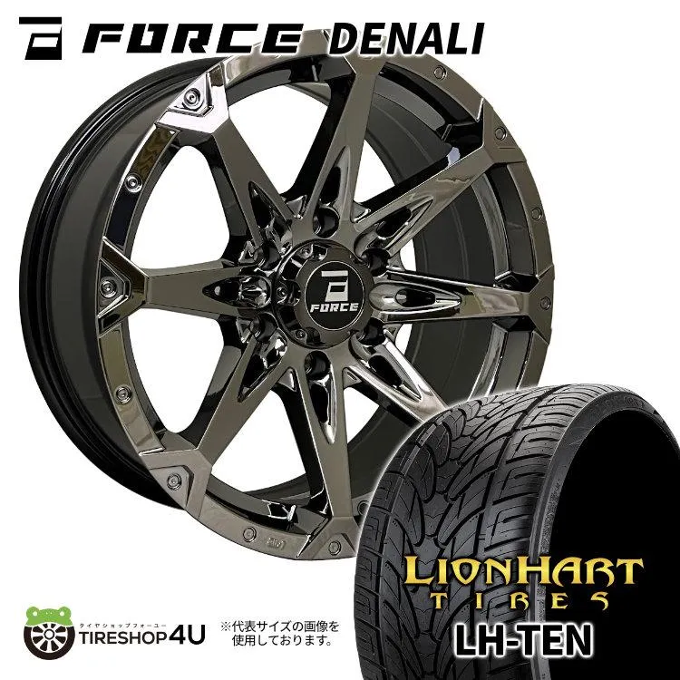 タイヤホイール4本セット FORCE DENALI 18x8.0J 6/139.7 +15 SBC LIONHART LH-TEN 265/60R18 110V