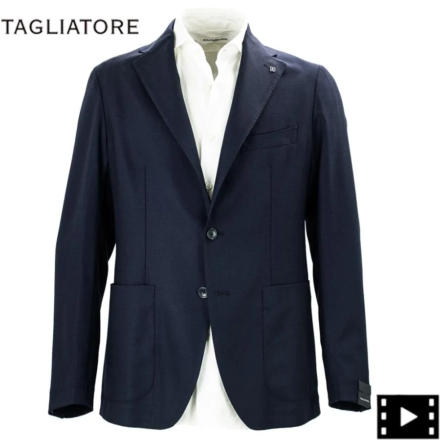タリアトーレ ジャケット メンズ ダカール SUPER110's ストレッチウール ホップサック 2B シングルジャケット TAGLIATORE G-DAKAR22K TLT 060069 B5040